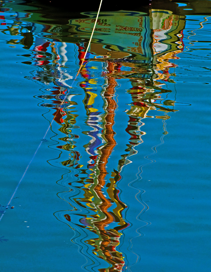 photo "Mirror" tags: abstract, travel, landscape, Tejo, boat, portugal, reflections, river, water