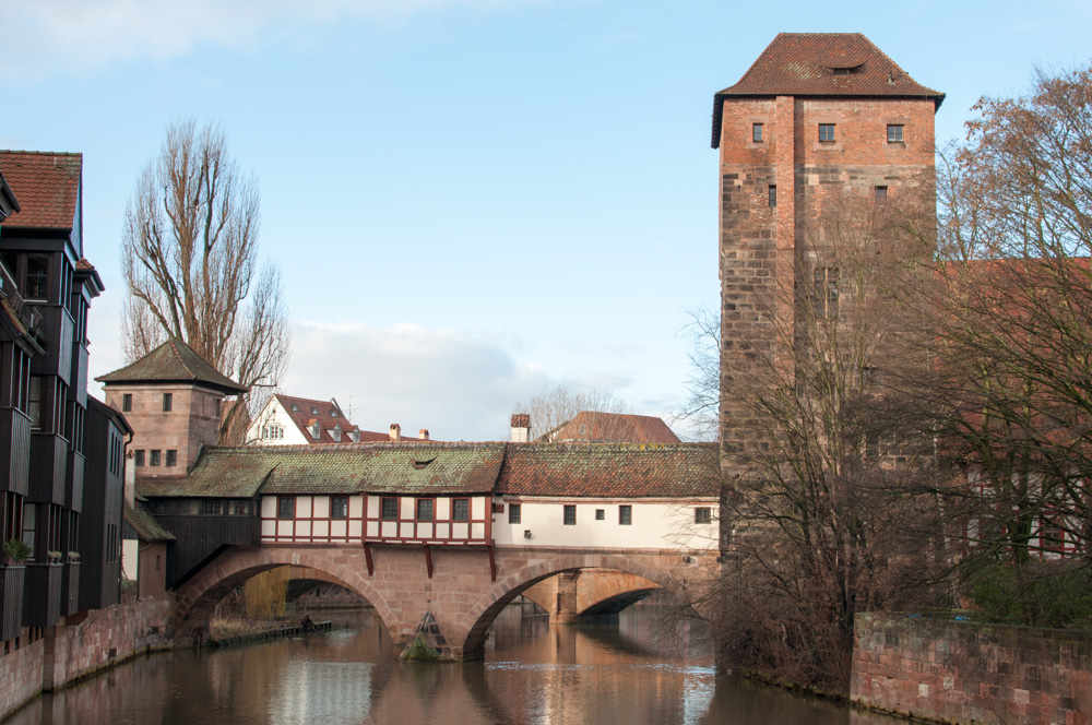 photo "Nuremberg early morning" tags: landscape, architecture, travel, Europe, bridge, river, Нюрнберг, германия