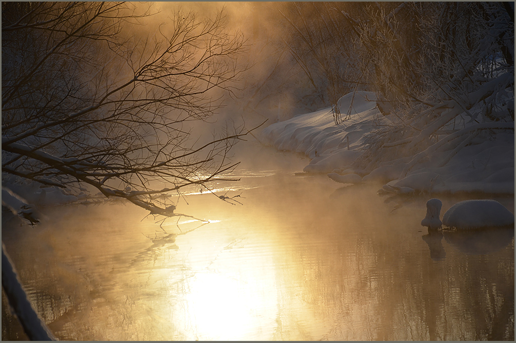 photo "***" tags: landscape, nature, fog, water, winter