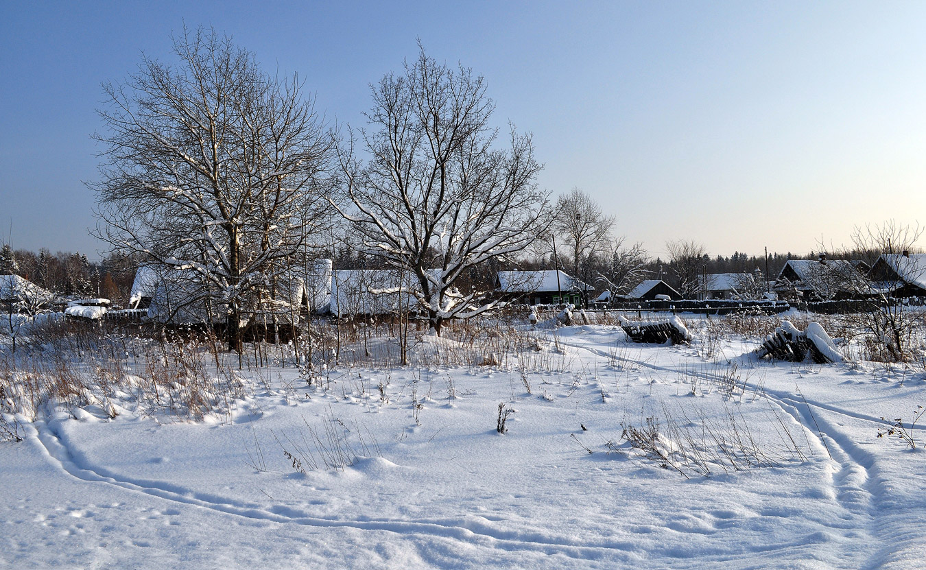фото "Деревенские узоры" метки: пейзаж, дома, зима, снег, улица