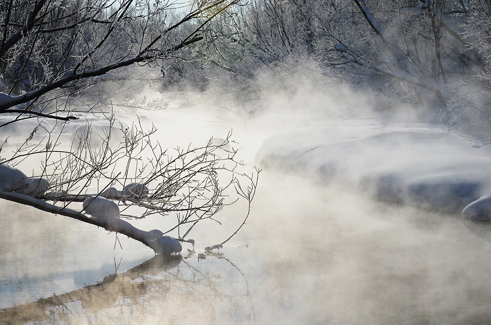 photo "***" tags: landscape, nature, fog, water, winter