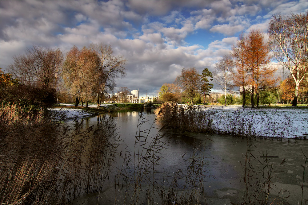 photo "***" tags: landscape, autumn, snow, sun, красиво, лед, холодно