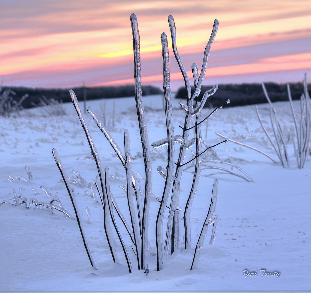 фото "Ледяной закат" метки: пейзаж, весна, зима