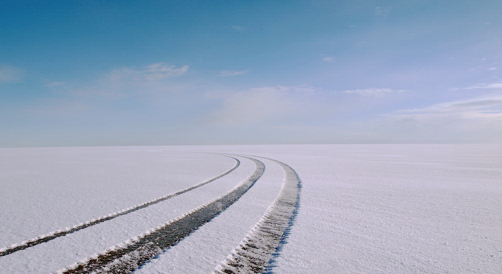 фото "Дорога в Никуда" метки: путешествия, дорога, лед, облака, снег