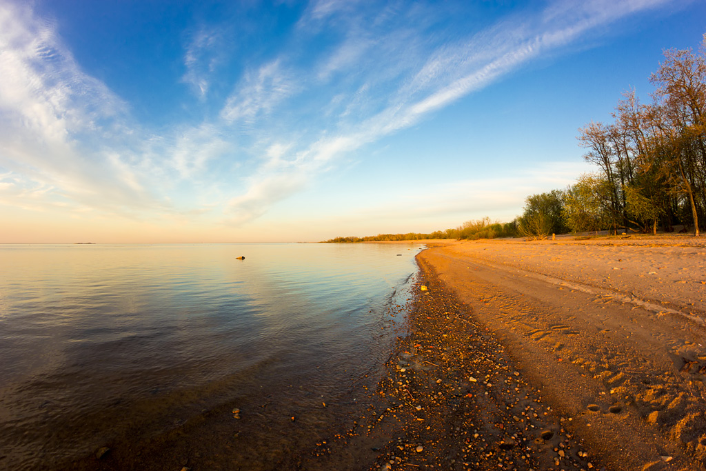 photo "On the surf" tags: landscape, panoramic, evening, spring, sunset, water, Кронштадт