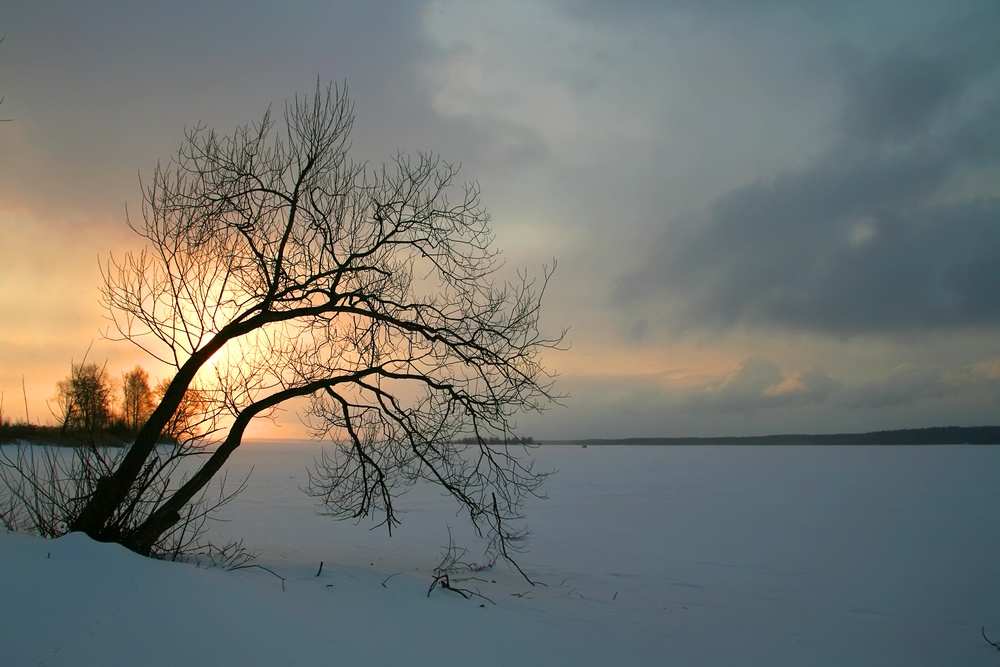 фото "Март" метки: пейзаж, Беларусь, Вилейское водохранилище, закат