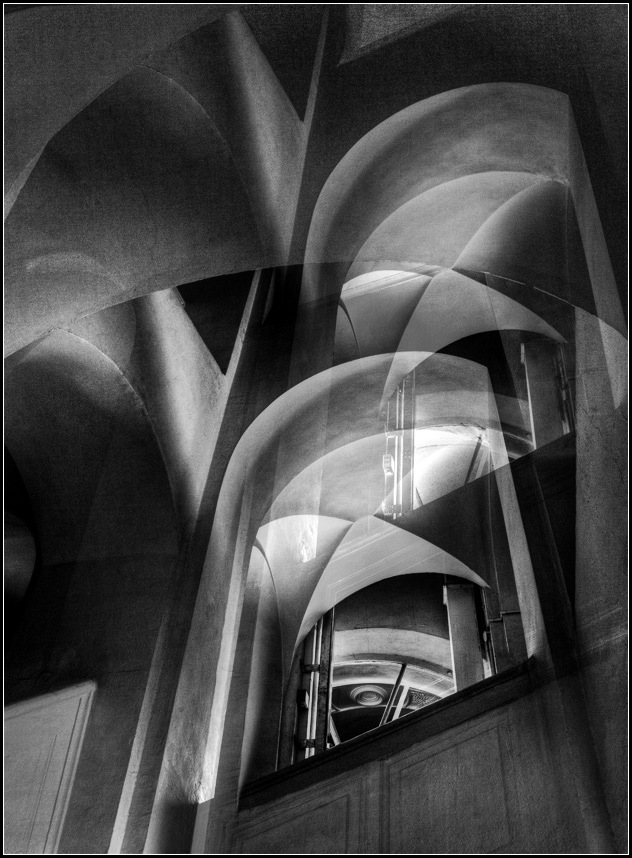 photo "arch" tags: digital art, black&white, architecture, 