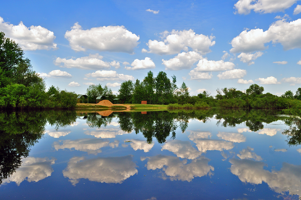 фото "Плыли облака по реке..." метки: пейзаж, вода, облака