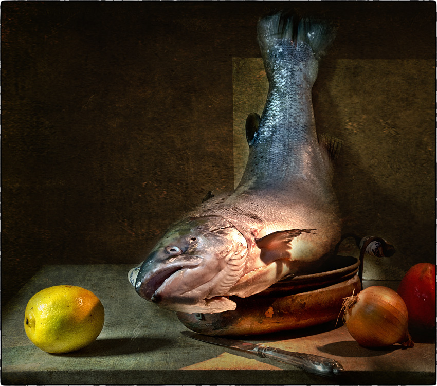 photo "With salmon" tags: still life, old-time, 