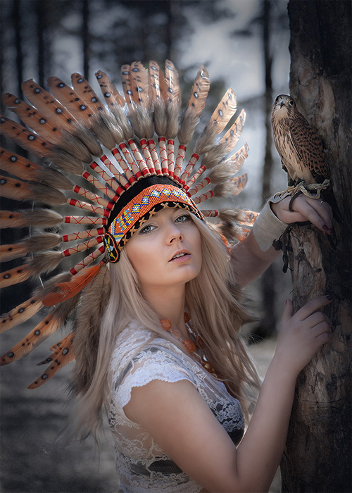 photo "***" tags: portrait, nature, forest, girl, spring, сокол