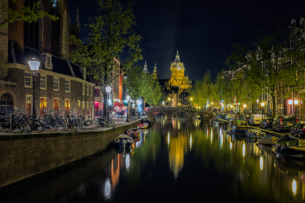 фото "Amsterdam night wiew" метки: пейзаж, город, 