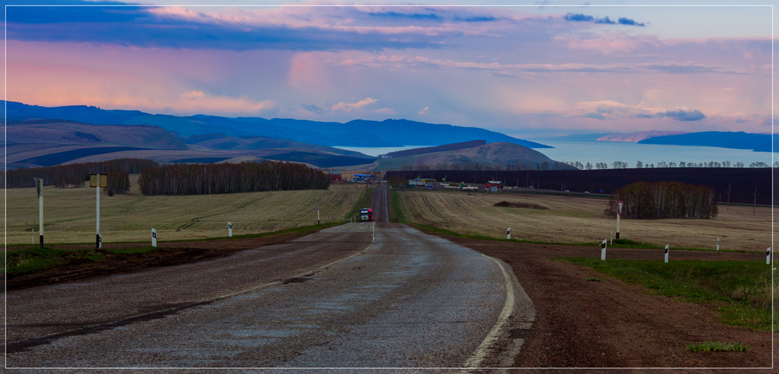 photo "***" tags: landscape, clouds, road, sky, Енисей, Красноярский край, сибирь