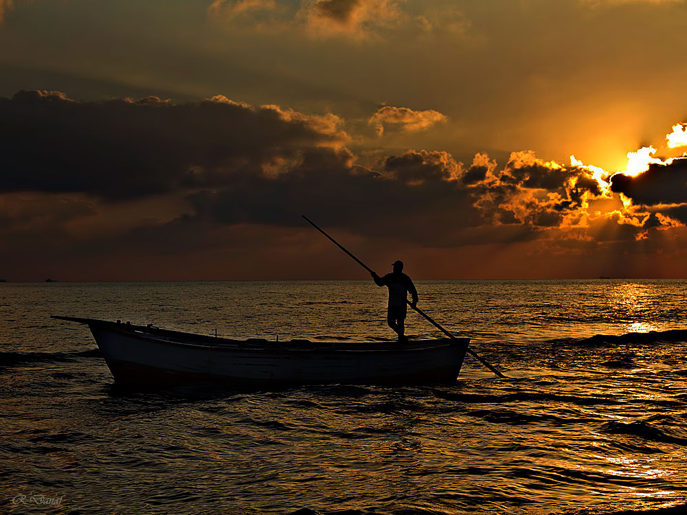 фото "Fisherman" метки: жанр, пейзаж, sea, рассвет