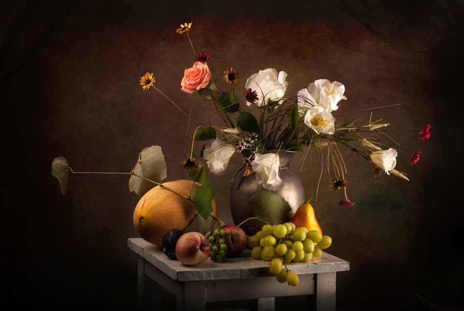 photo "Fruits and Flowers" tags: still life, old-time, Fruits and Flowers