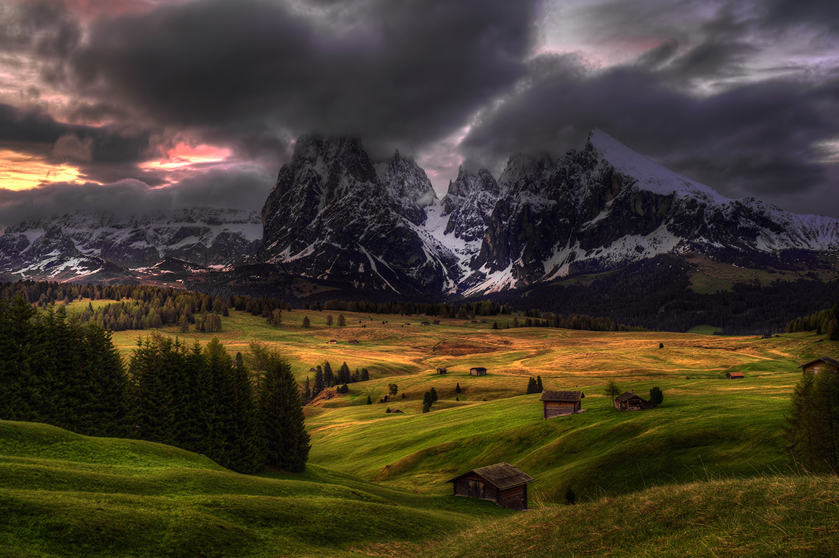 photo "Morning" tags: landscape, Dolomits, Europe, clouds, forest.sunrise, mountains, summer