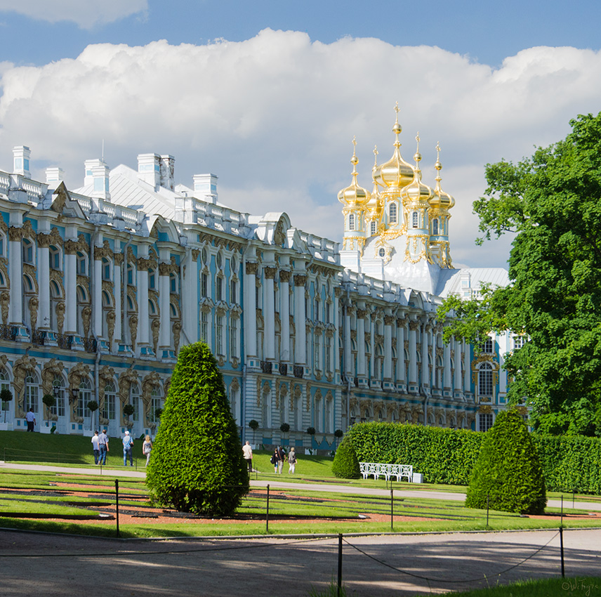 фото "Екатерининский дворец" метки: пейзаж, архитектура, путешествия, здание, лето, облака, храм