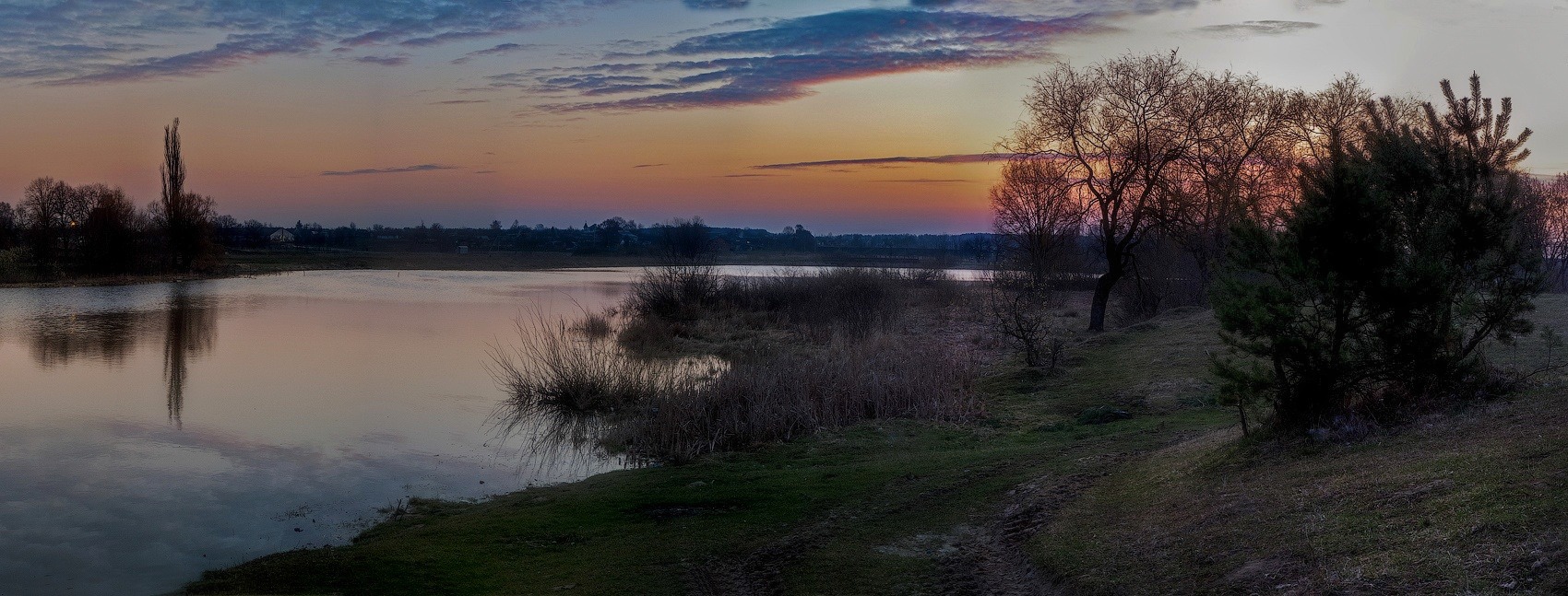 photo "A few minutes before sunrise ..." tags: landscape, panoramic, coast, morning, spring, Речка, апрель