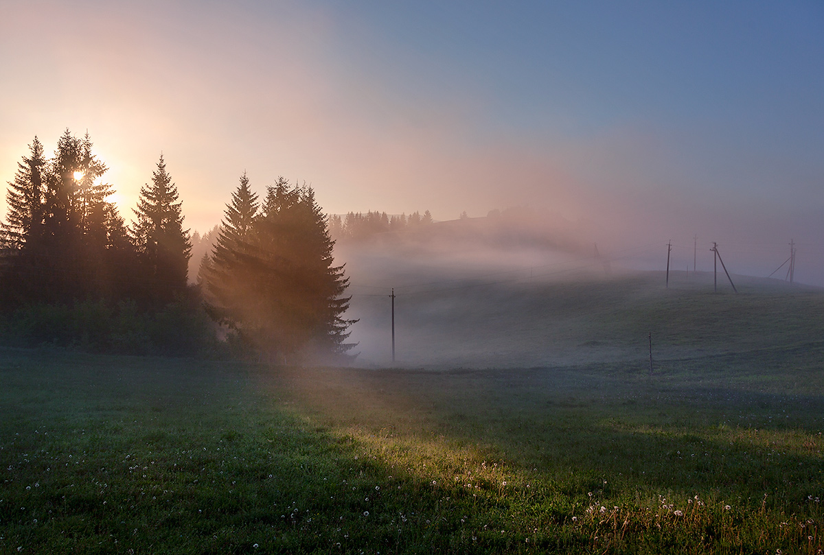 photo "***" tags: landscape, nature, fog, morning, Карпаты