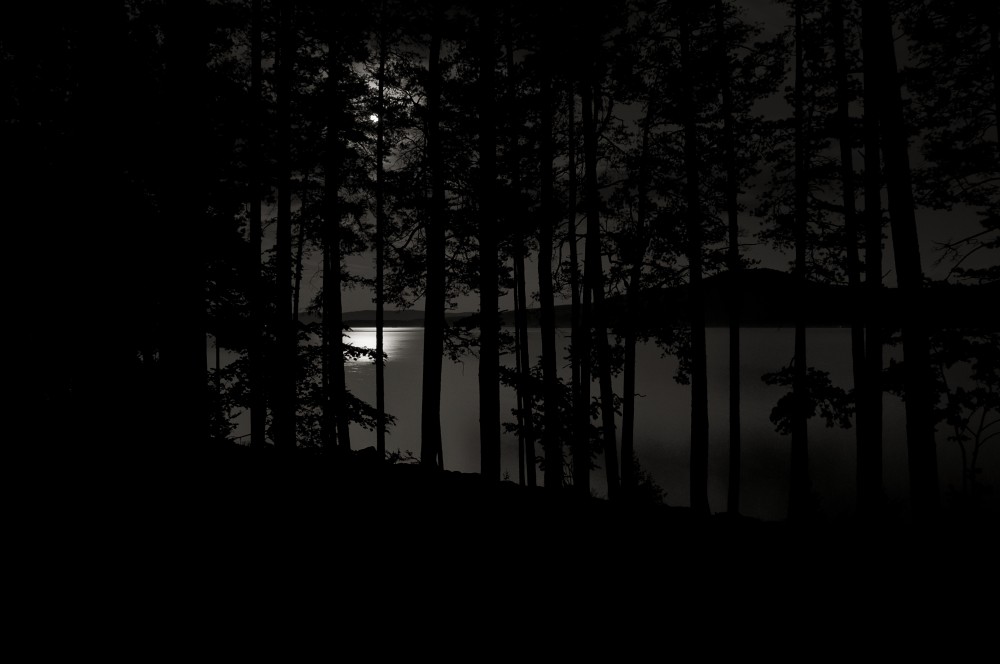 фото "Лунная Ночь" метки: пейзаж, черно-белые, Turgoyak lake South Ural озеро