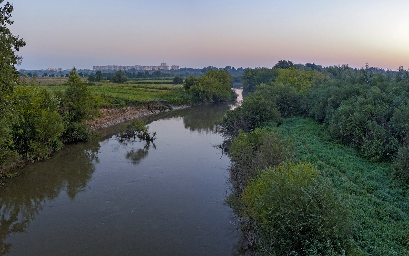 photo "Morning. Waiting for the heat ..." tags: landscape, nature, panoramic, morning, sunrise, Речка