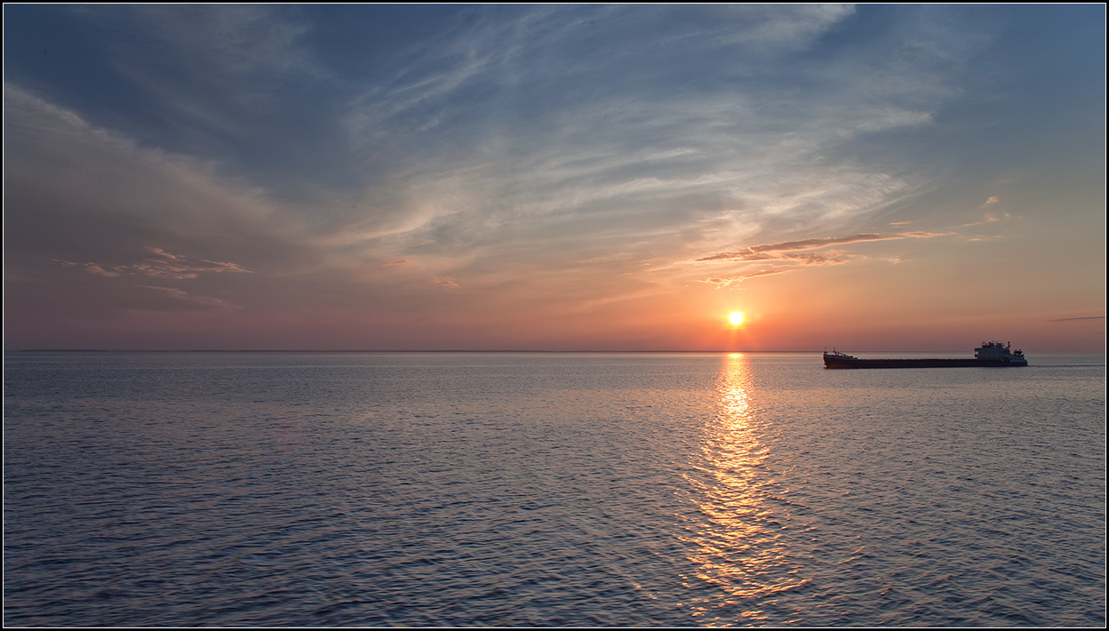 photo "at sunset" tags: landscape, nature, Karelia, lake, sunset, Ладожское