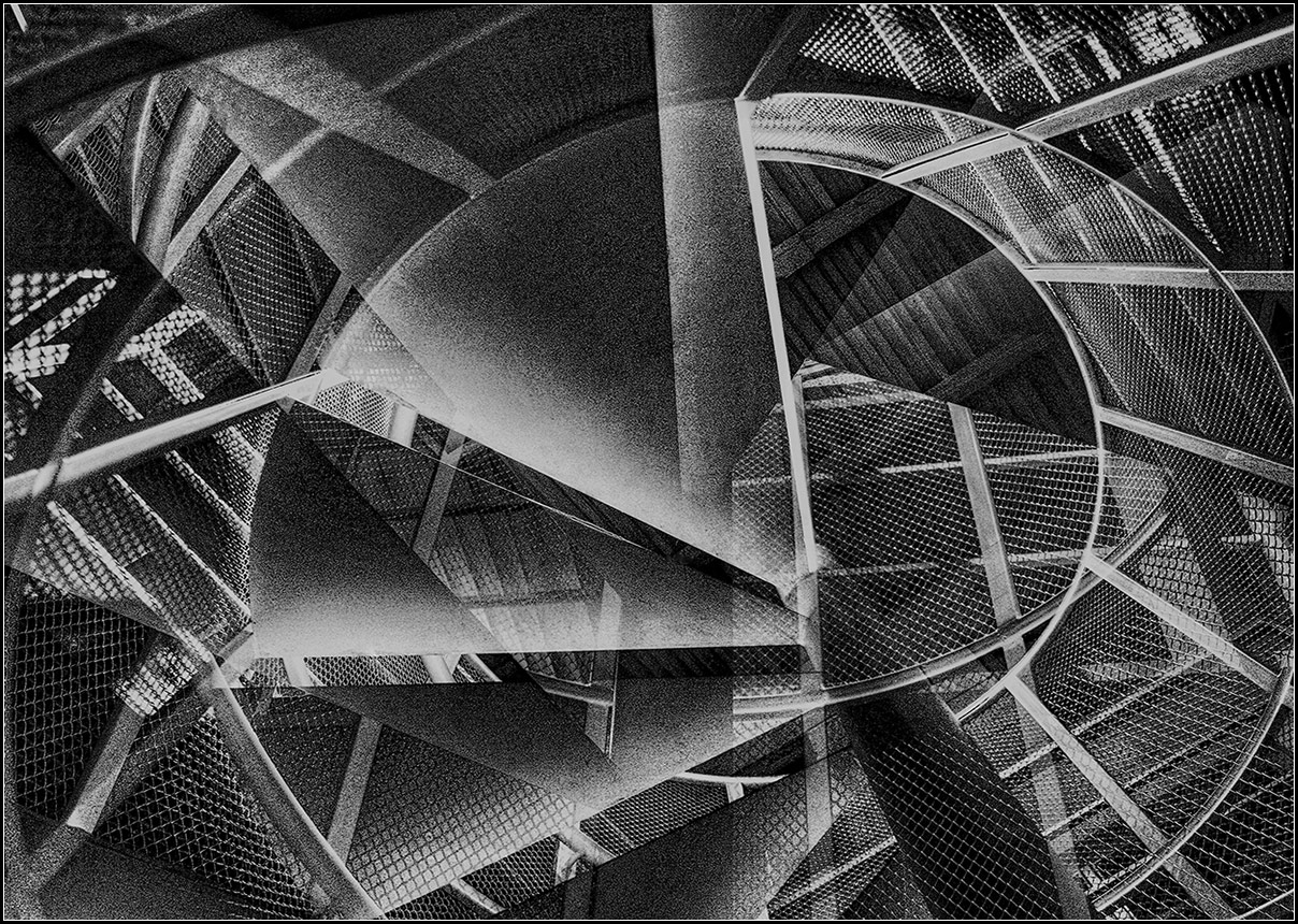 photo "spiral staircase" tags: digital art, black&white, 