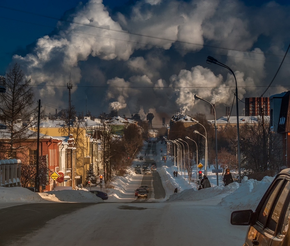 фото "Нижний Тагил" метки: стрит-фото, город, зима, облака