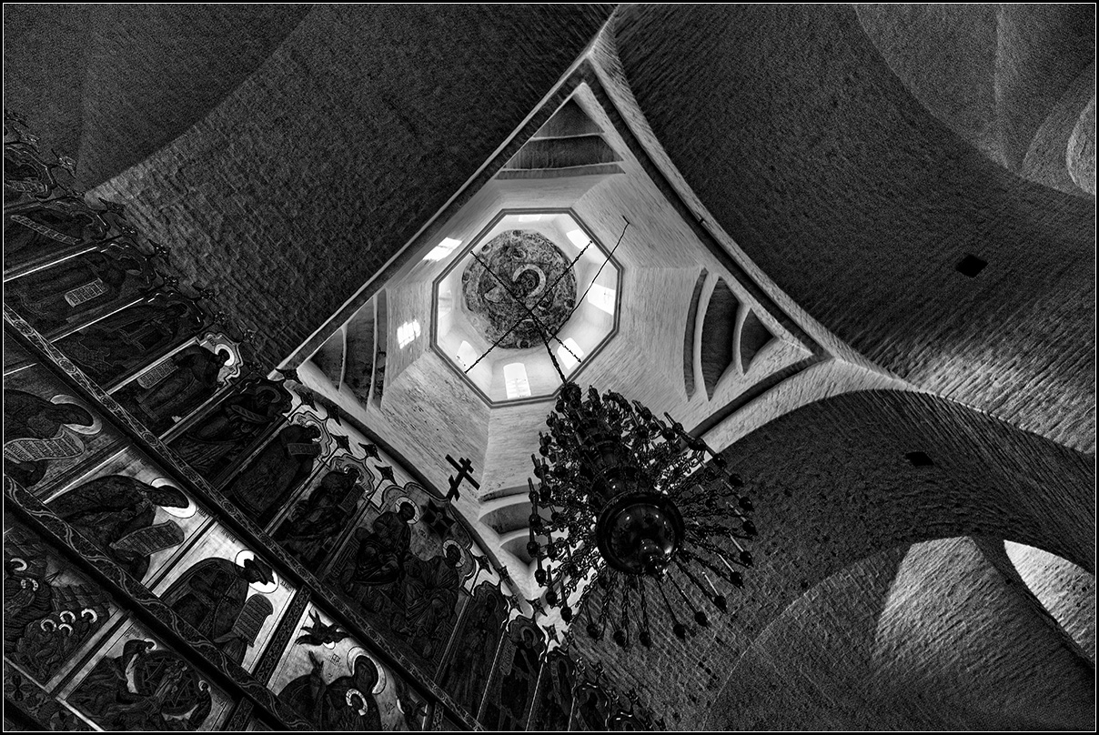 photo "Solovki. Cathedral of the Transfiguration (1558-15" tags: architecture, interior, black&white, 