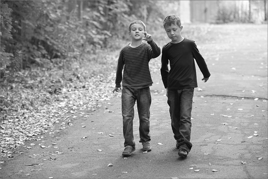 photo "Friends" tags: genre, black&white, 