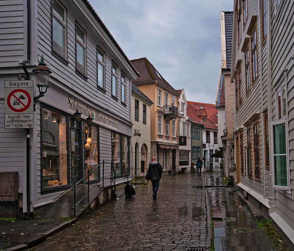 фото "В городе дождей. Берген" метки: путешествия, пейзаж, Европа, Норвегия, вечер, дождь