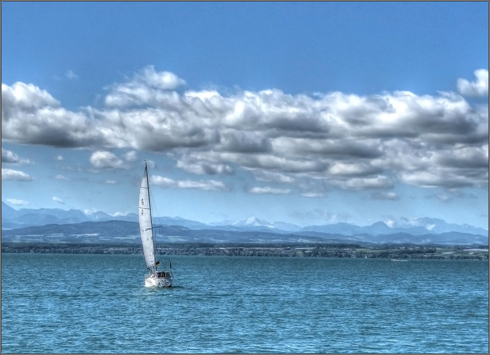 photo "Lake Constance. In blue tones." tags: landscape, travel, боденское озеро