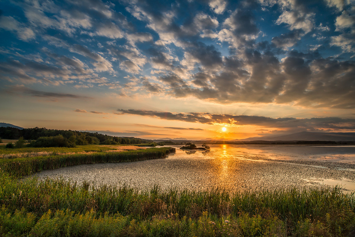 photo "End of  summer" tags: landscape, nature, Pragersko, Slovenia, Slovenija, clouds, lake, sky, sunset