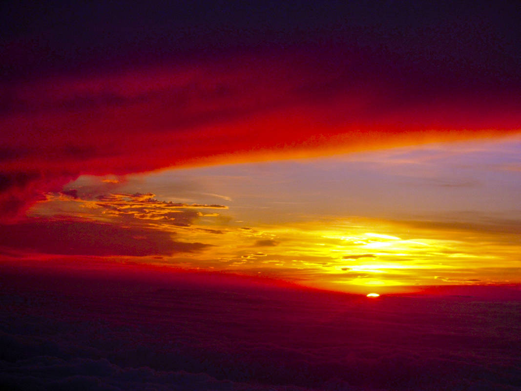 photo "Sunset from the plane" tags: nature, 