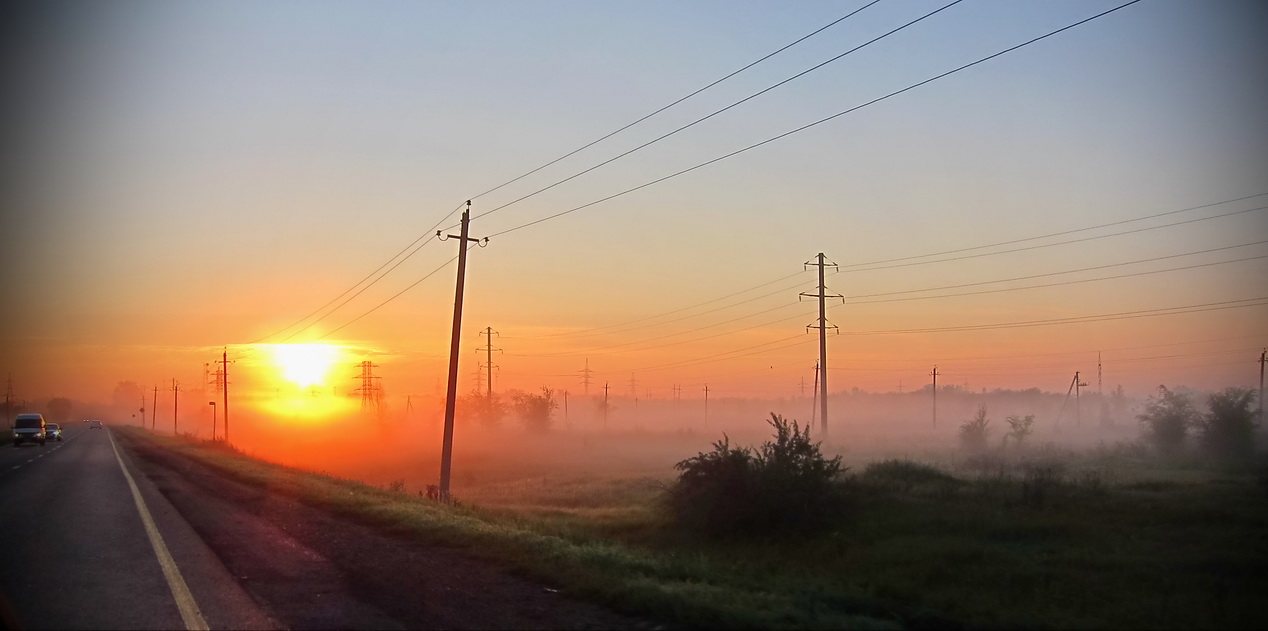 фото "***" метки: пейзаж, Восход, туман