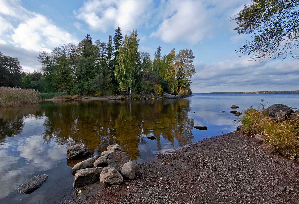 photo "***" tags: landscape, nature, Russia, autumn, evening, reflections, water, парк Монрепо