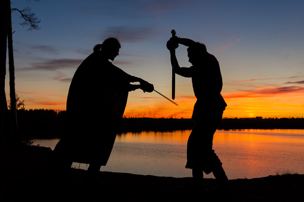 photo "Fight at sunset" tags: genre, 