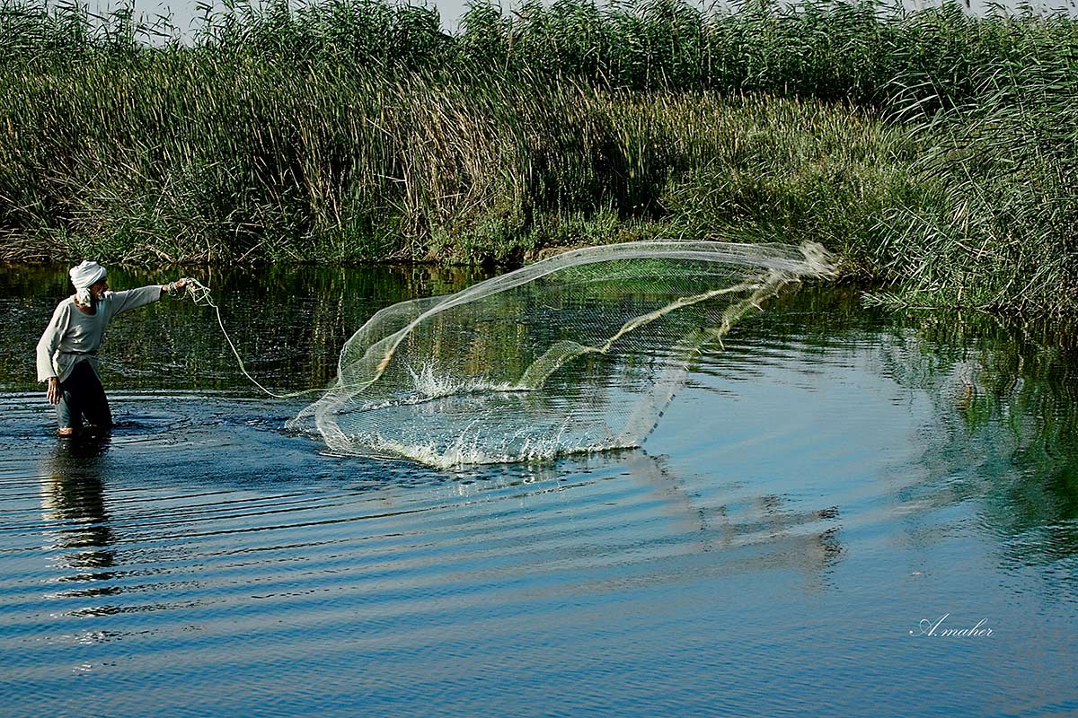 фото "The old man and his net" метки: разное, fishermen