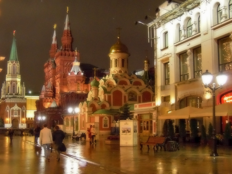 photo "***" tags: city, Moscow, evening, rain, Никольская улица