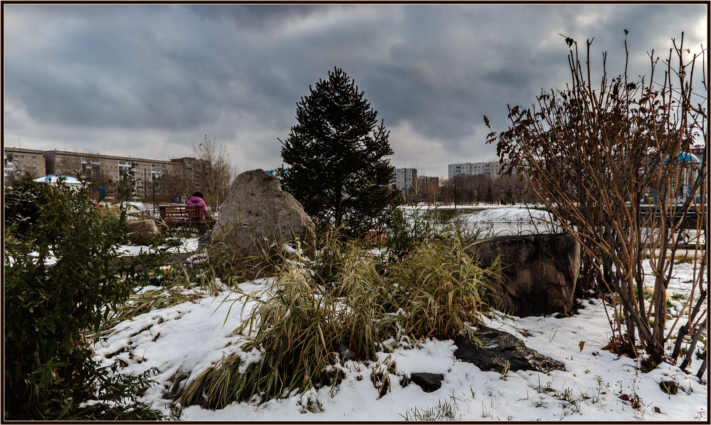 фото "Осень в парке. Первый снег." метки: город, 