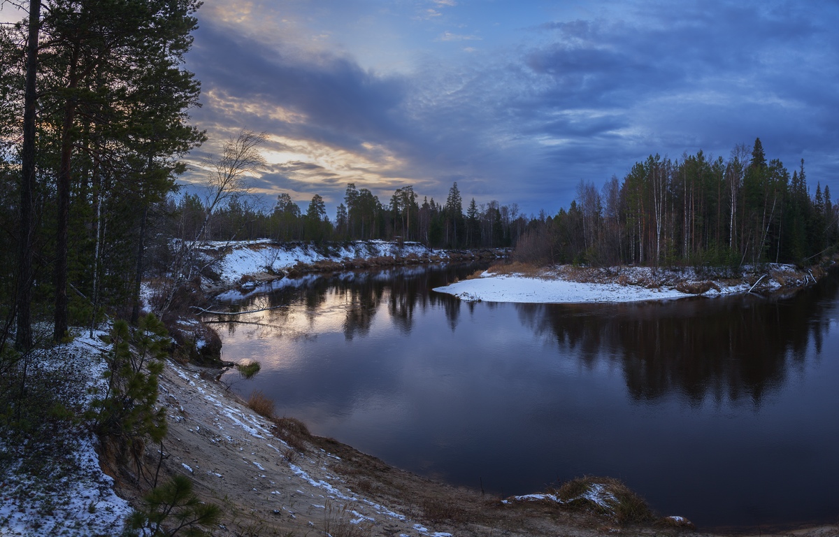 photo "***" tags: landscape, autumn, forest, river, первый снег