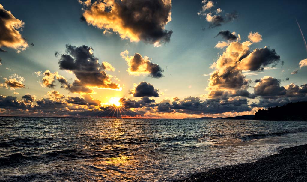 photo "***" tags: landscape, sea, sun, sunset, волны