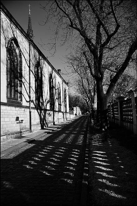 фото "Дорога и тени" метки: черно-белые, Prag, Praha, Прага