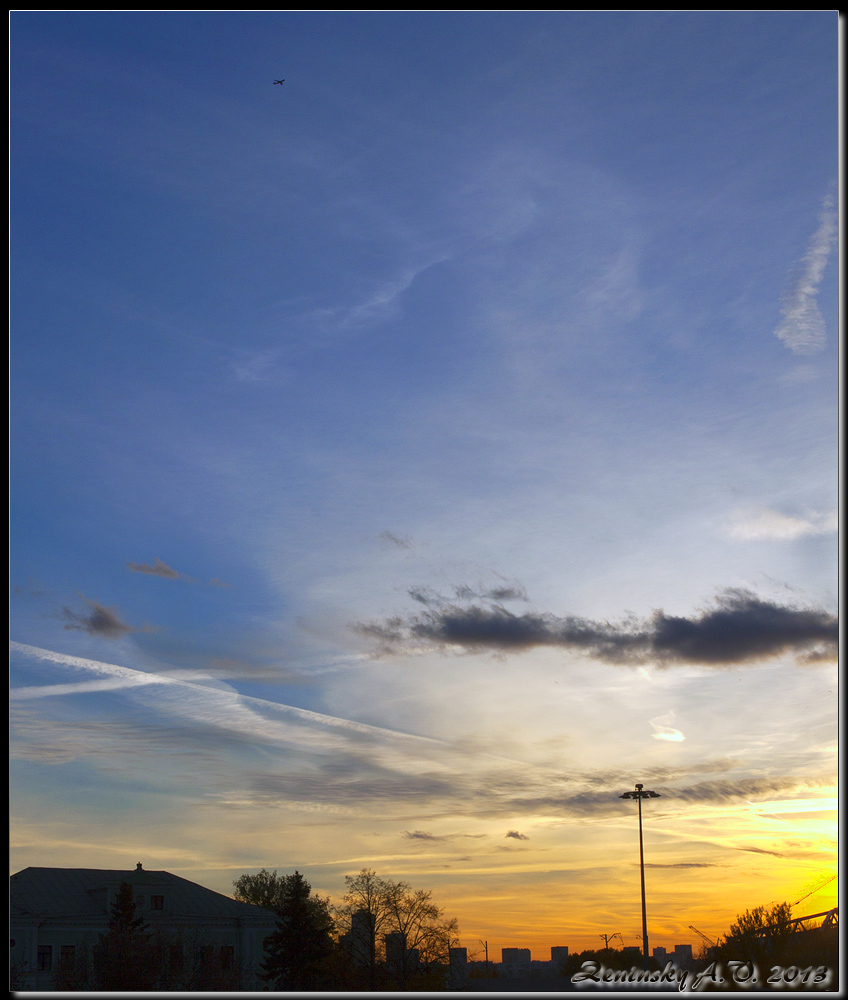 photo "Flames from outgoing day" tags: landscape, nature, misc., clouds, summer, sunset