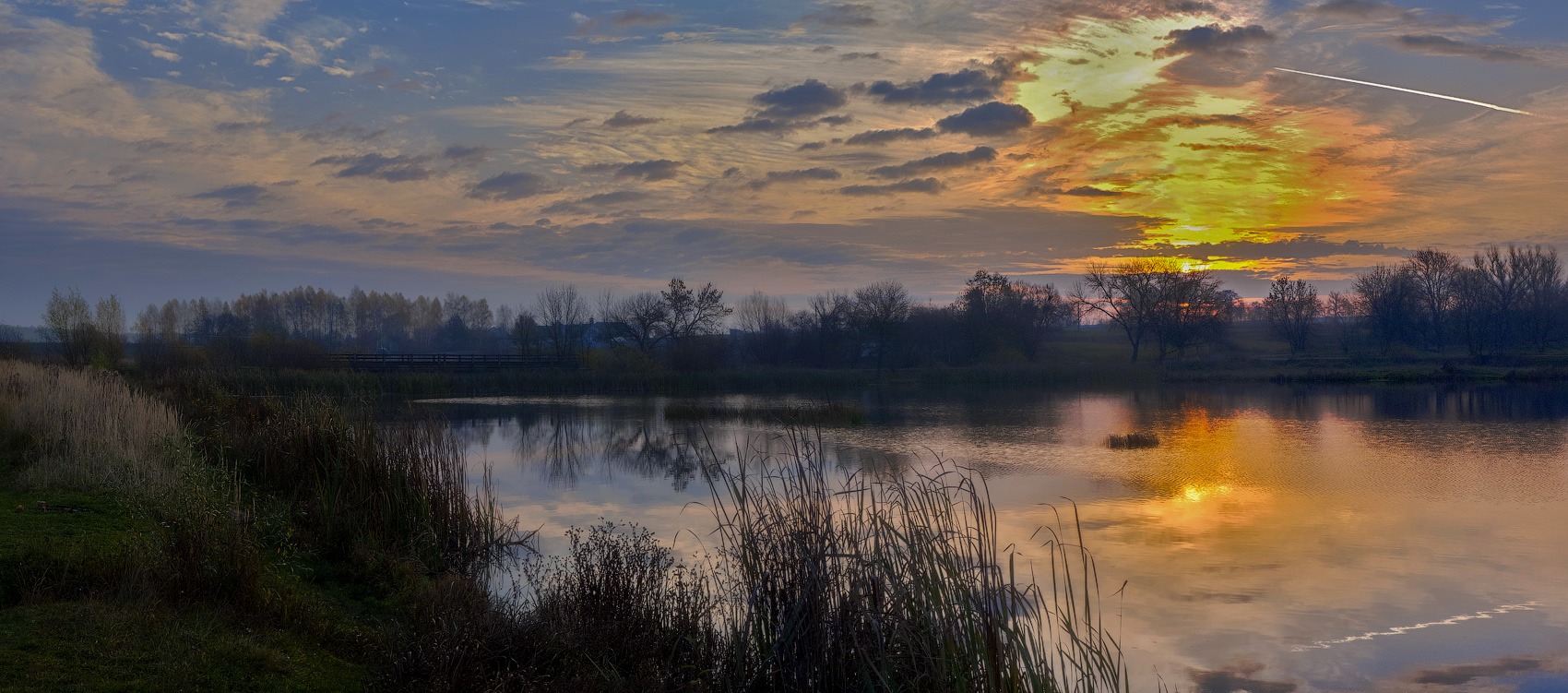 фото "Про осень, утро и тишину..." метки: пейзаж, природа, панорама, Восход, озеро, осень, утро