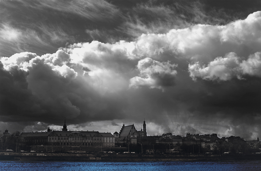фото "Небо над Варшавой" метки: digital art, путешествия, черно-белые, 