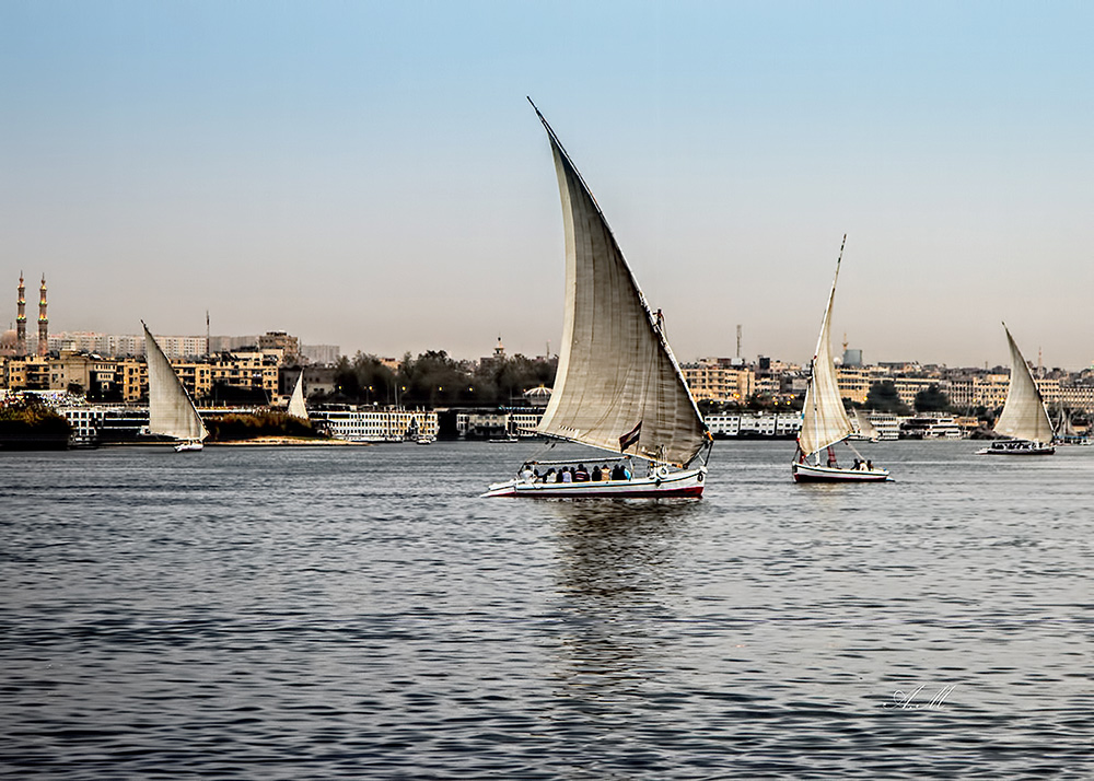 photo "Sailing on the nile" tags: landscape, 