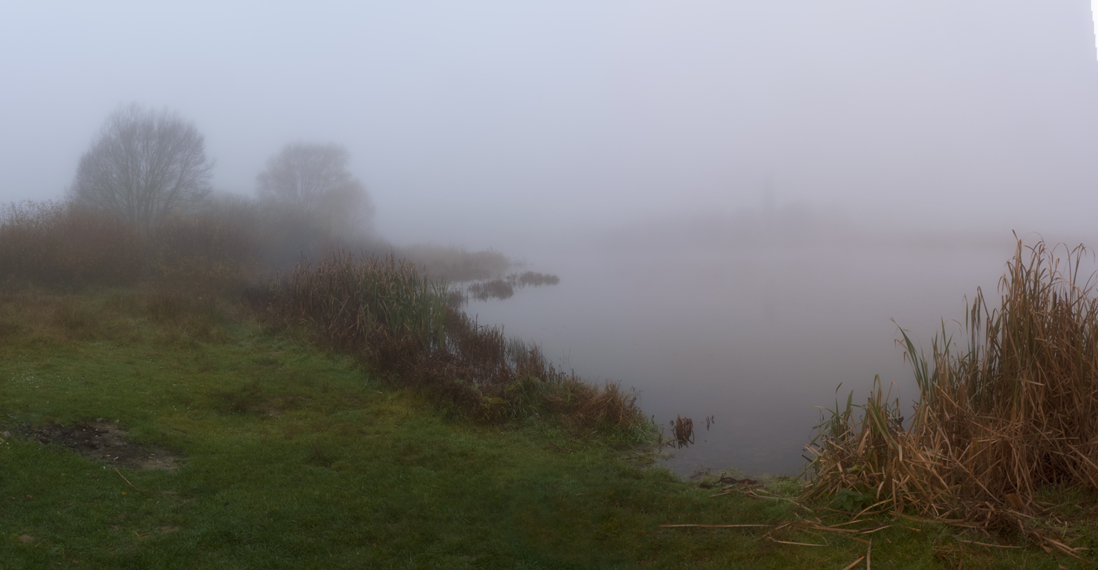 photo "About the fog 2..." tags: landscape, nature, panoramic, autumn, fog, lake