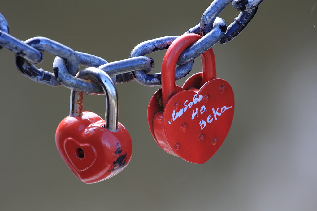 photo "In love forever" tags: macro and close-up, love, замок, цепь