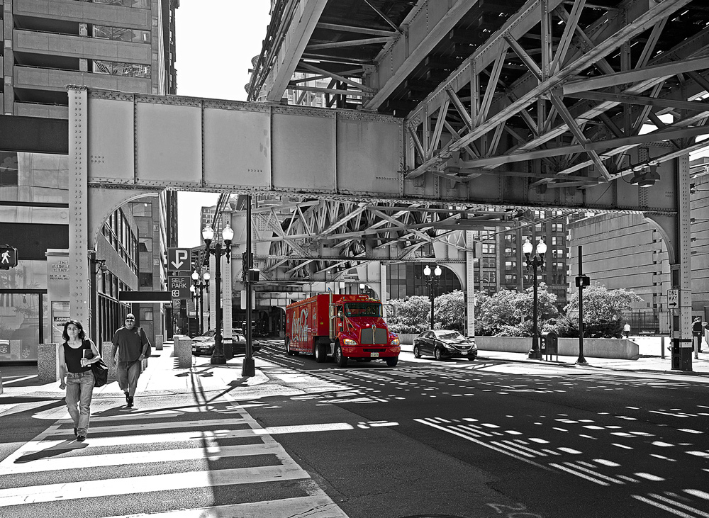 photo "In Chicago" tags: street, city, technics, Чикаго