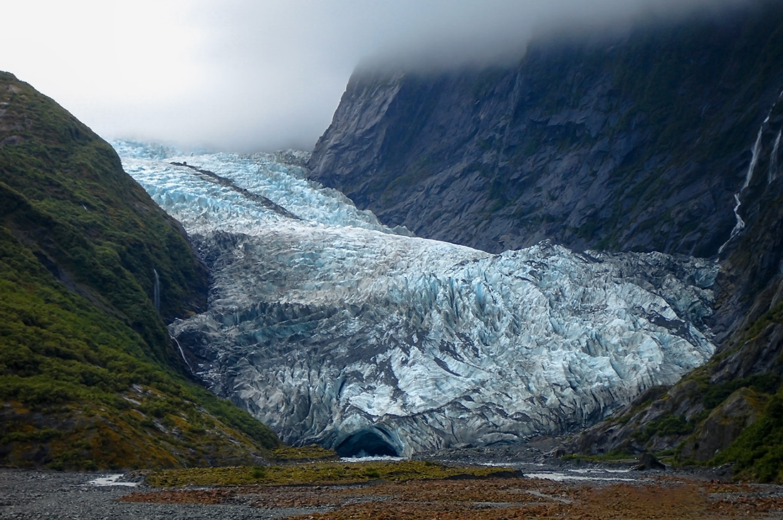 photo "Global warming" tags: landscape, travel, Ice, fog, glacier, global warming, rocks